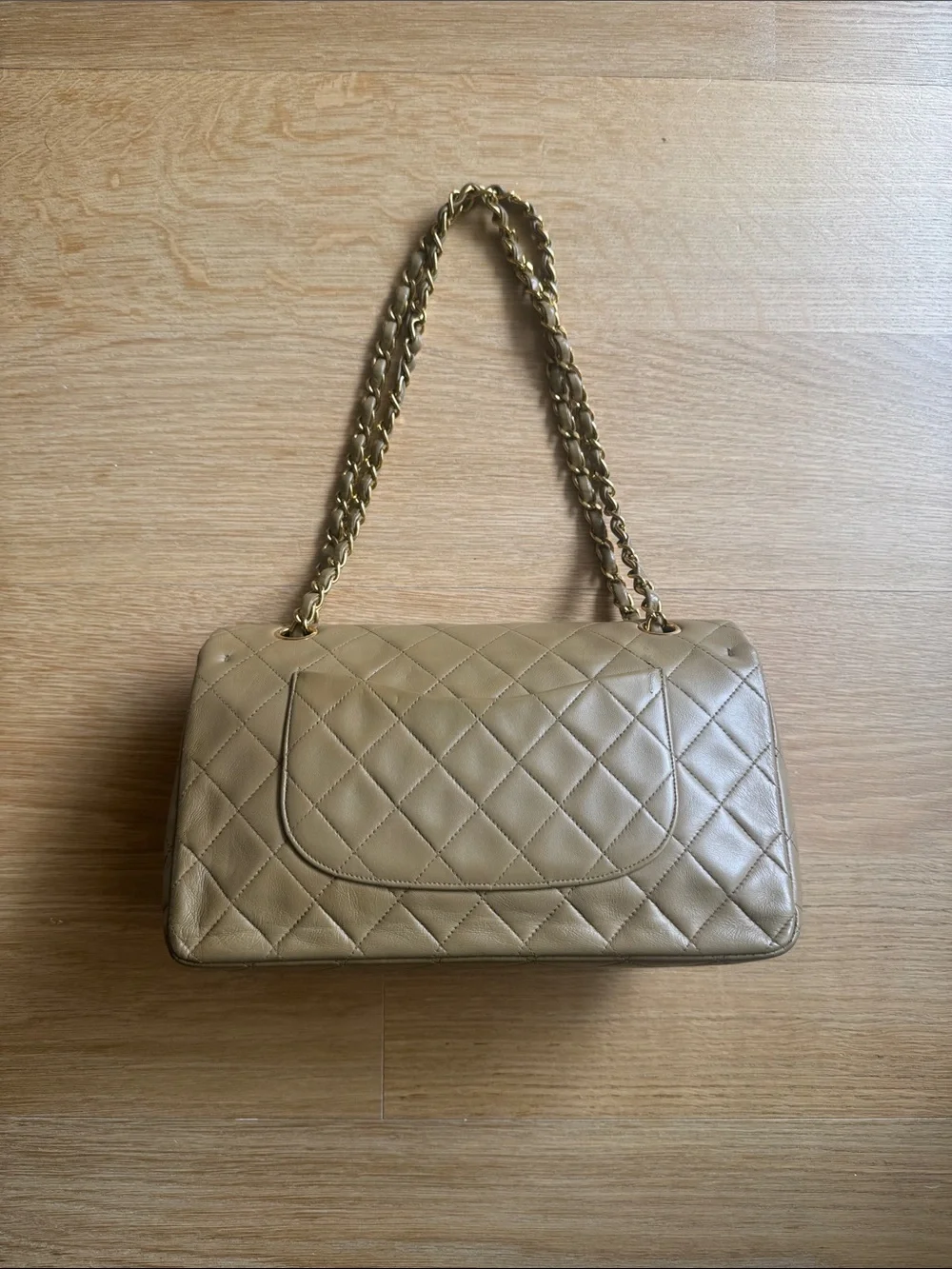 Vintage Chanel Medium Classic Flap Beige